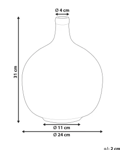 Clearance Beliani Vaso decorativo CHAPPATHI Vetro 31 cm Blu