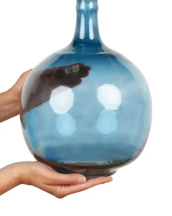 Clearance Beliani Vaso decorativo CHAPPATHI Vetro 31 cm Blu