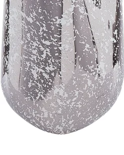 New Beliani Vaso decorativo CIRTA Gres porcellanato Oro Argento