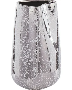 New Beliani Vaso decorativo CIRTA Gres porcellanato Oro Argento