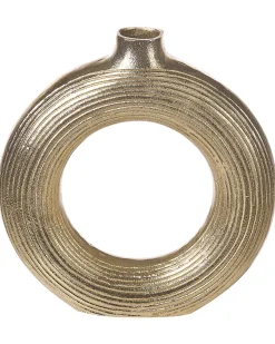 New Beliani Vaso decorativo COMAL Metallo 40 cm Oro