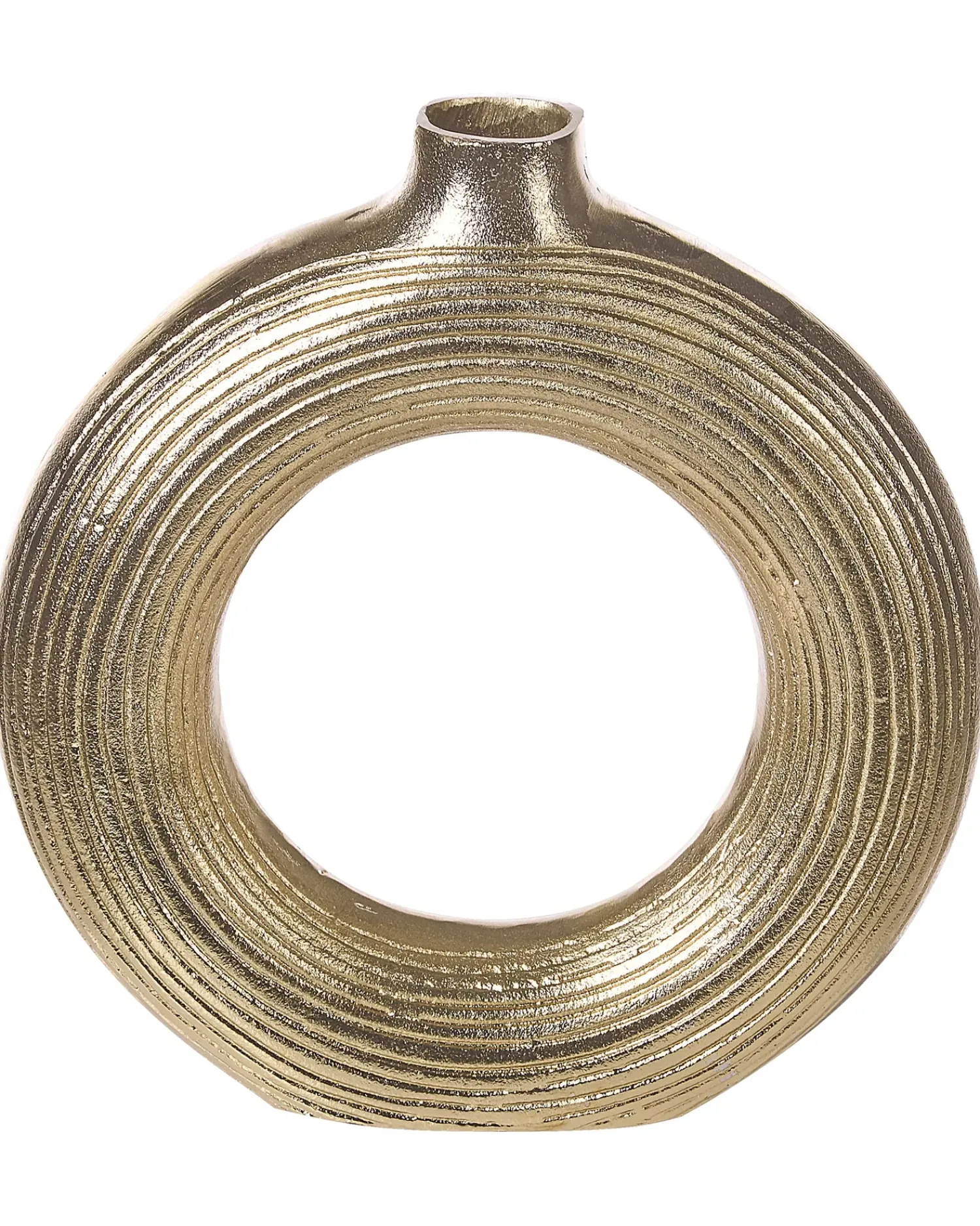 New Beliani Vaso decorativo COMAL Metallo 40 cm Oro