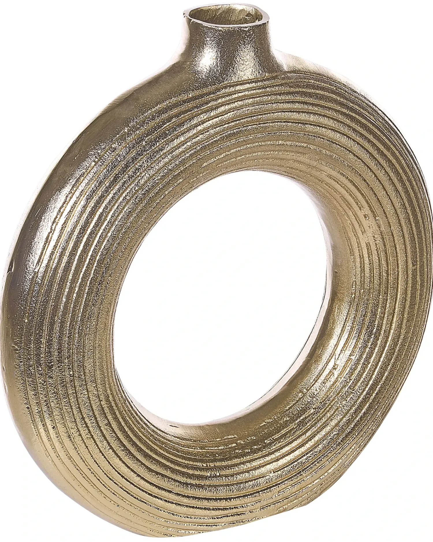 New Beliani Vaso decorativo COMAL Metallo 40 cm Oro
