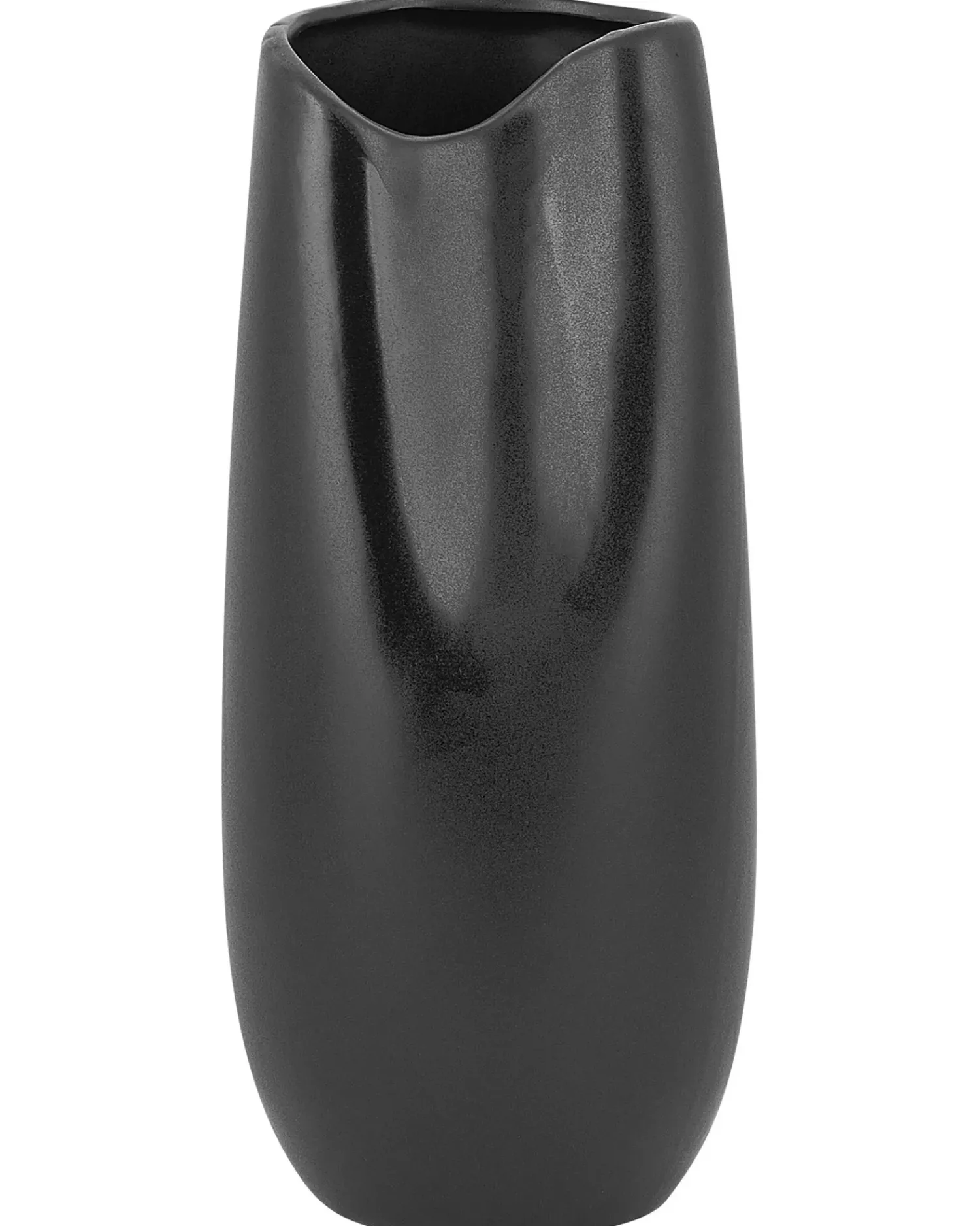 Sale Beliani Vaso decorativo DERBE Gres porcellanato 32 cm Nero