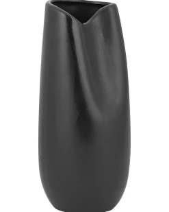 Sale Beliani Vaso decorativo DERBE Gres porcellanato 32 cm Nero