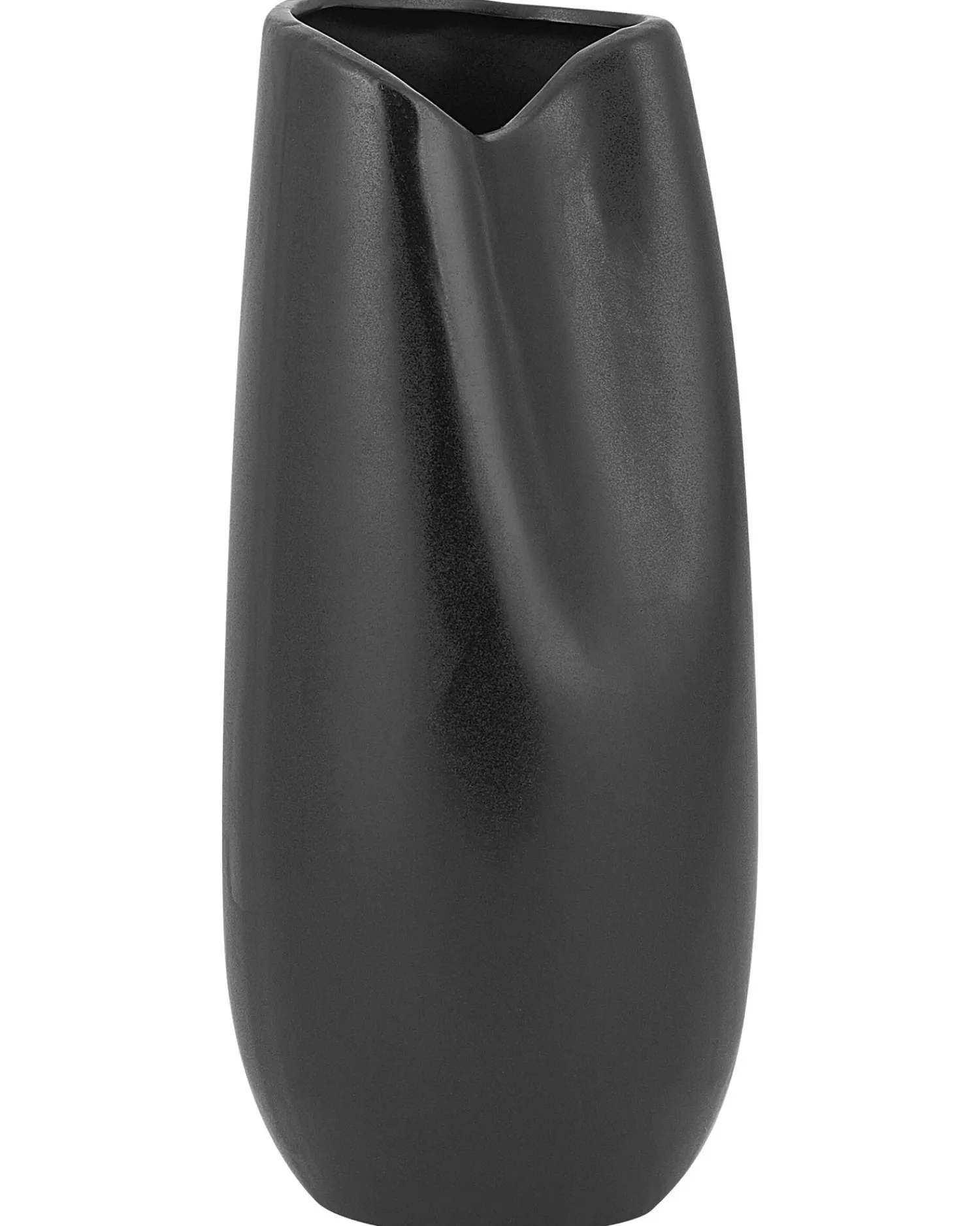 Sale Beliani Vaso decorativo DERBE Gres porcellanato 32 cm Nero