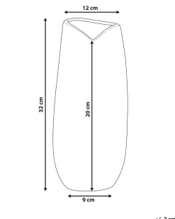 Sale Beliani Vaso decorativo DERBE Gres porcellanato 32 cm Nero