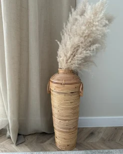 Discount Beliani Vaso decorativo ELATIA Rattan Naturale