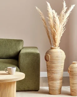 Discount Beliani Vaso decorativo ELATIA Rattan Naturale