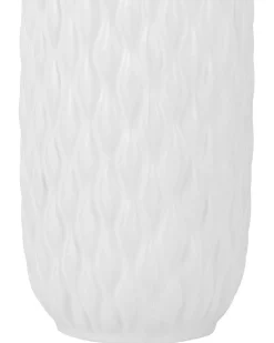 Online Beliani Vaso decorativo EMAR Gres porcellanato 31 cm Bianco