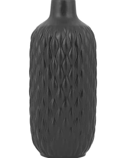 Hot Beliani Vaso decorativo EMAR Gres porcellanato 31 cm Nero
