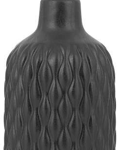 Hot Beliani Vaso decorativo EMAR Gres porcellanato 31 cm Nero