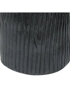 Hot Beliani Vaso decorativo FLORENTIA Ceramica 50 cm Nero Nero Oro