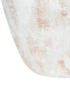 Beliani Vaso decorativo IPOH Ceramica 30 cm sporco Bianco