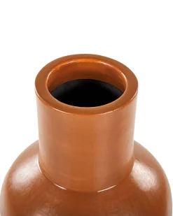 Clearance Beliani Vaso decorativo KARFI Ceramica 37 cm Arancione