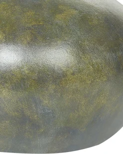 Sale Beliani Vaso decorativo KLANG Ceramica 18 cm Grigio Oro Grigio