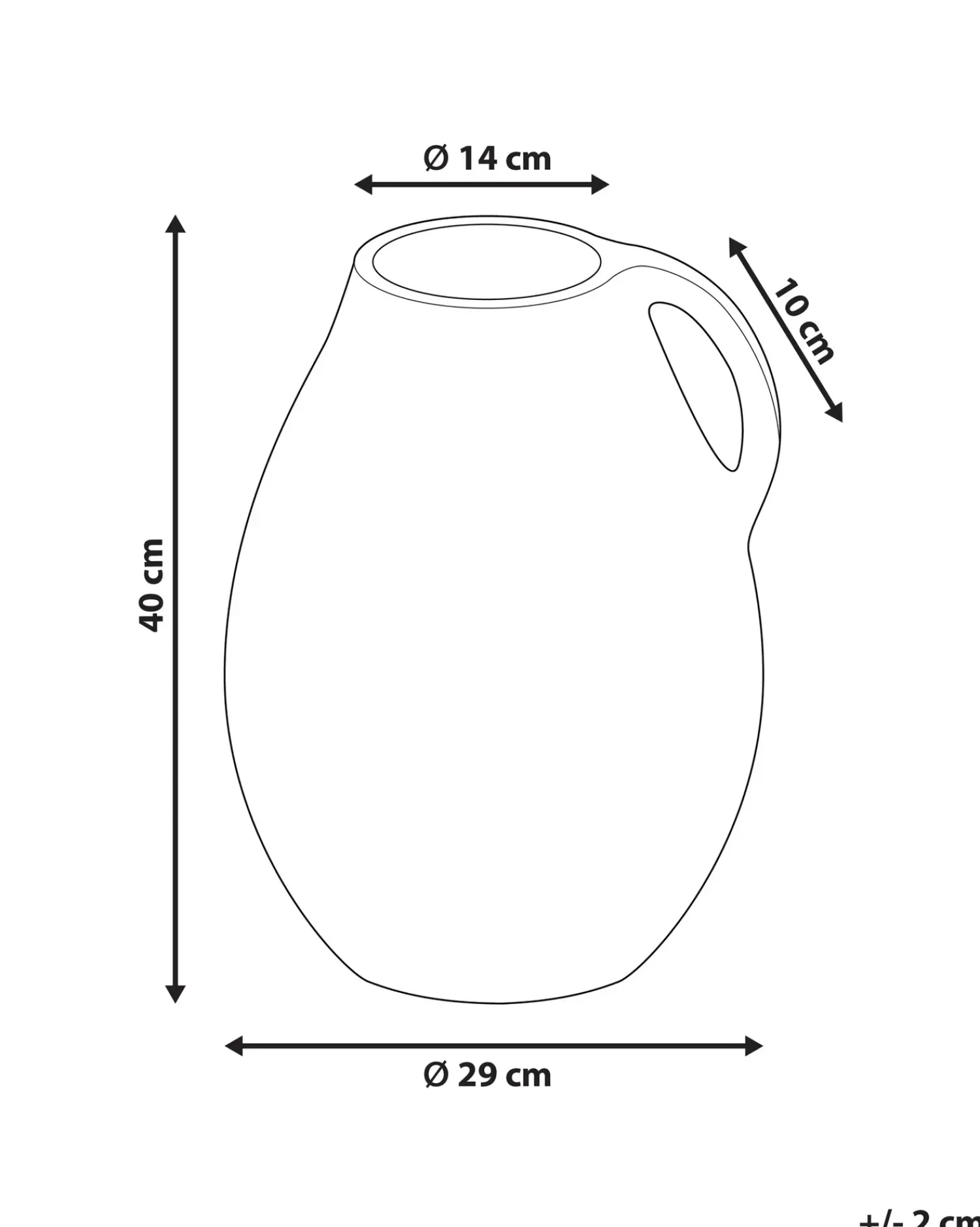 Discount Beliani Vaso decorativo KULIM Ceramica 40 cm sabbia Beige