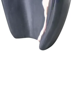 Online Beliani Vaso decorativo LAGOS Legno di mango 40 cm Nero/Beige Beige Nero
