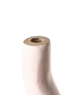 Online Beliani Vaso decorativo LAGOS Legno di mango 40 cm Nero/Beige Beige Nero