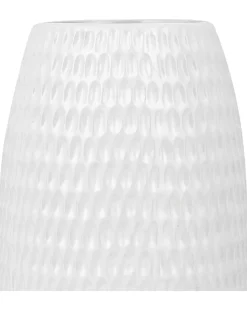 New Beliani Vaso decorativo LINZI Gres porcellanato 25 cm Bianco