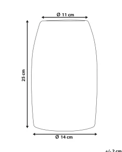 New Beliani Vaso decorativo LINZI Gres porcellanato 25 cm Bianco