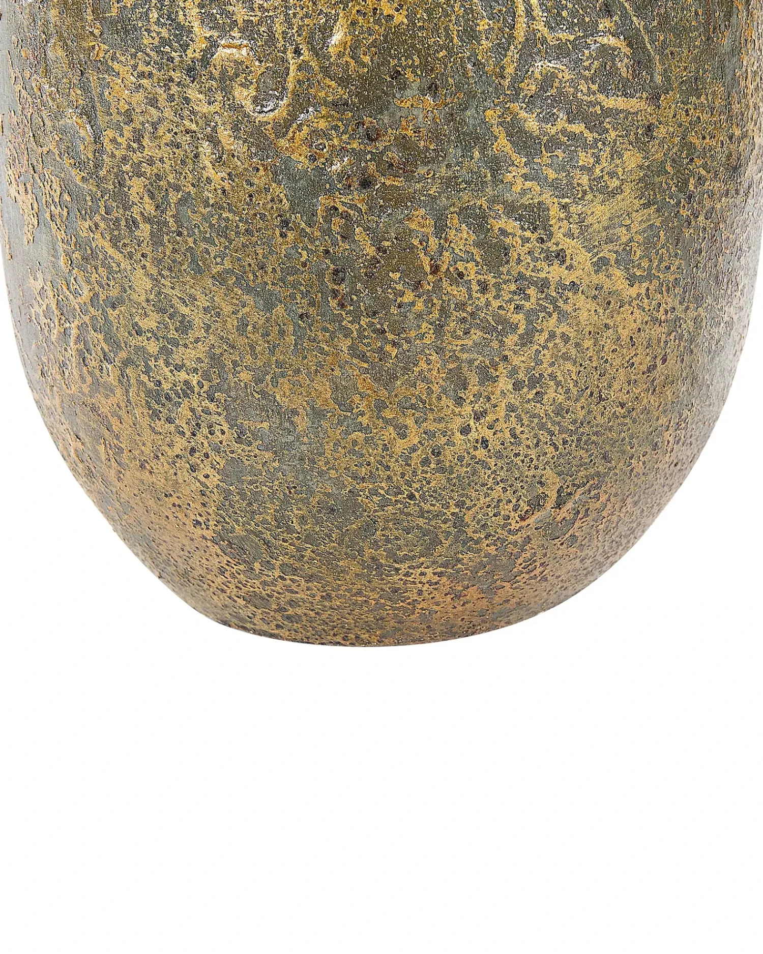 Hot Beliani Vaso decorativo MARONEJA Ceramica 50 cm Verde Oro Verde