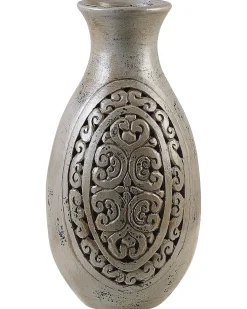 Hot Beliani Vaso decorativo MEGARA Ceramica 51 cm Grigio