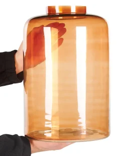Discount Beliani Vaso decorativo MIRCHI Vetro 41 cm Arancione