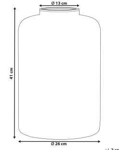 Discount Beliani Vaso decorativo MIRCHI Vetro 41 cm Arancione