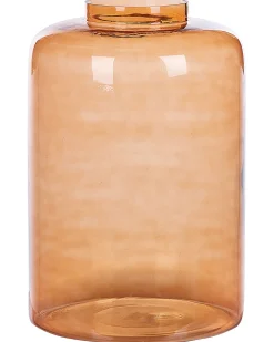 Discount Beliani Vaso decorativo MIRCHI Vetro 41 cm Arancione