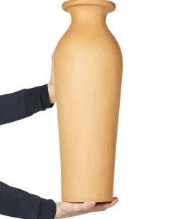Beliani Vaso decorativo MUAR Ceramica 60 cm Arancione