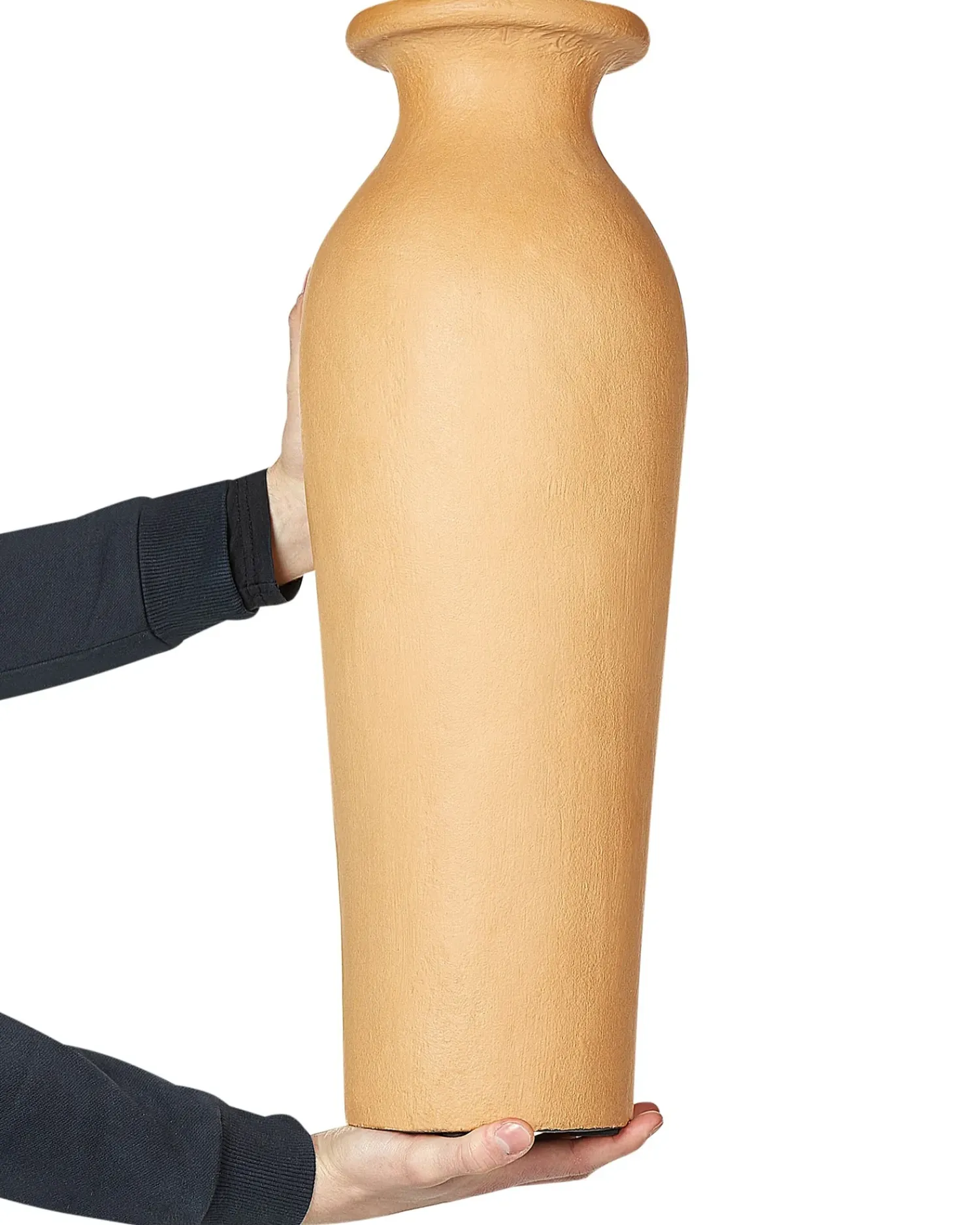 Beliani Vaso decorativo MUAR Ceramica 60 cm Arancione