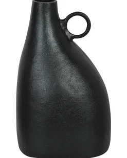 Outlet Beliani Vaso decorativo NARBADA Metallo 36 cm Nero
