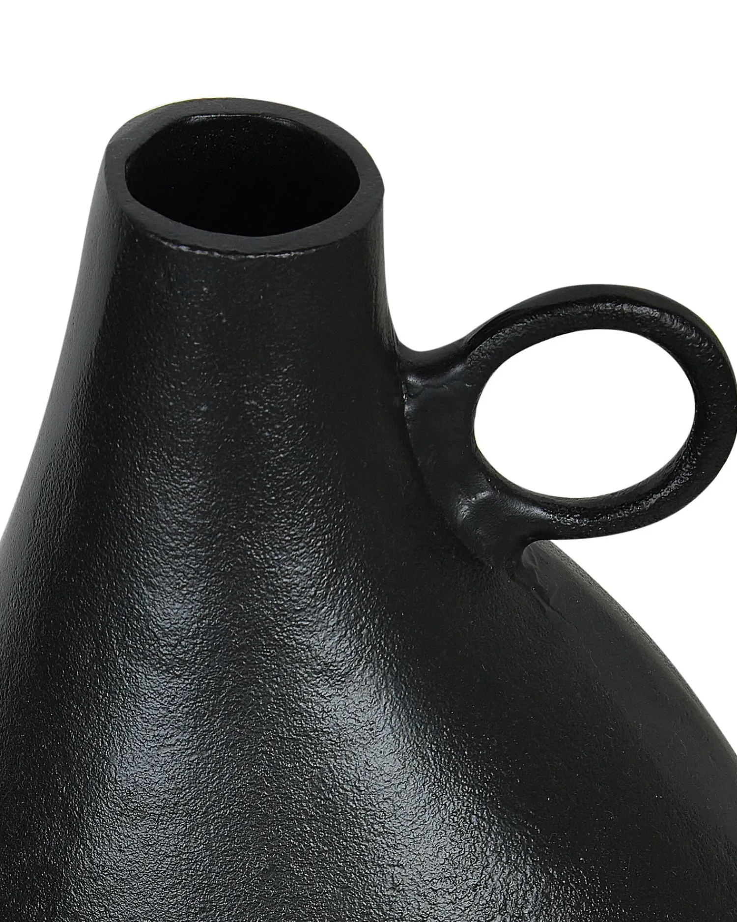 Outlet Beliani Vaso decorativo NARBADA Metallo 36 cm Nero