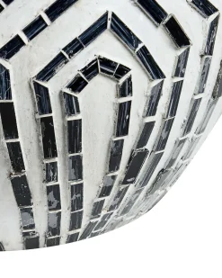 Best Beliani Vaso decorativo OMBILIN Ceramica 50 cm Bianco Bianco Nero
