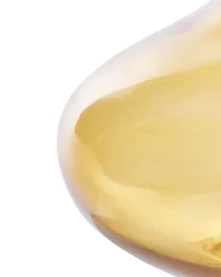 Outlet Beliani Vaso decorativo PANEER Vetro 30 cm Giallo