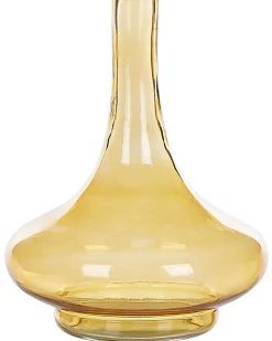 Outlet Beliani Vaso decorativo PANEER Vetro 30 cm Giallo