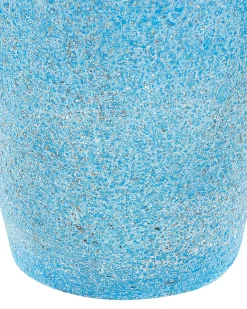 Online Beliani Vaso decorativo PLATEJE Ceramica 42 cm Blu Bianco Blu Oro