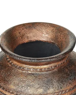 Hot Beliani Vaso decorativo PUCHONG Ceramica 40 cm Rame