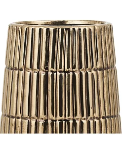 Discount Beliani Vaso decorativo QANAWAT Gres porcellanato 22 cm Oro