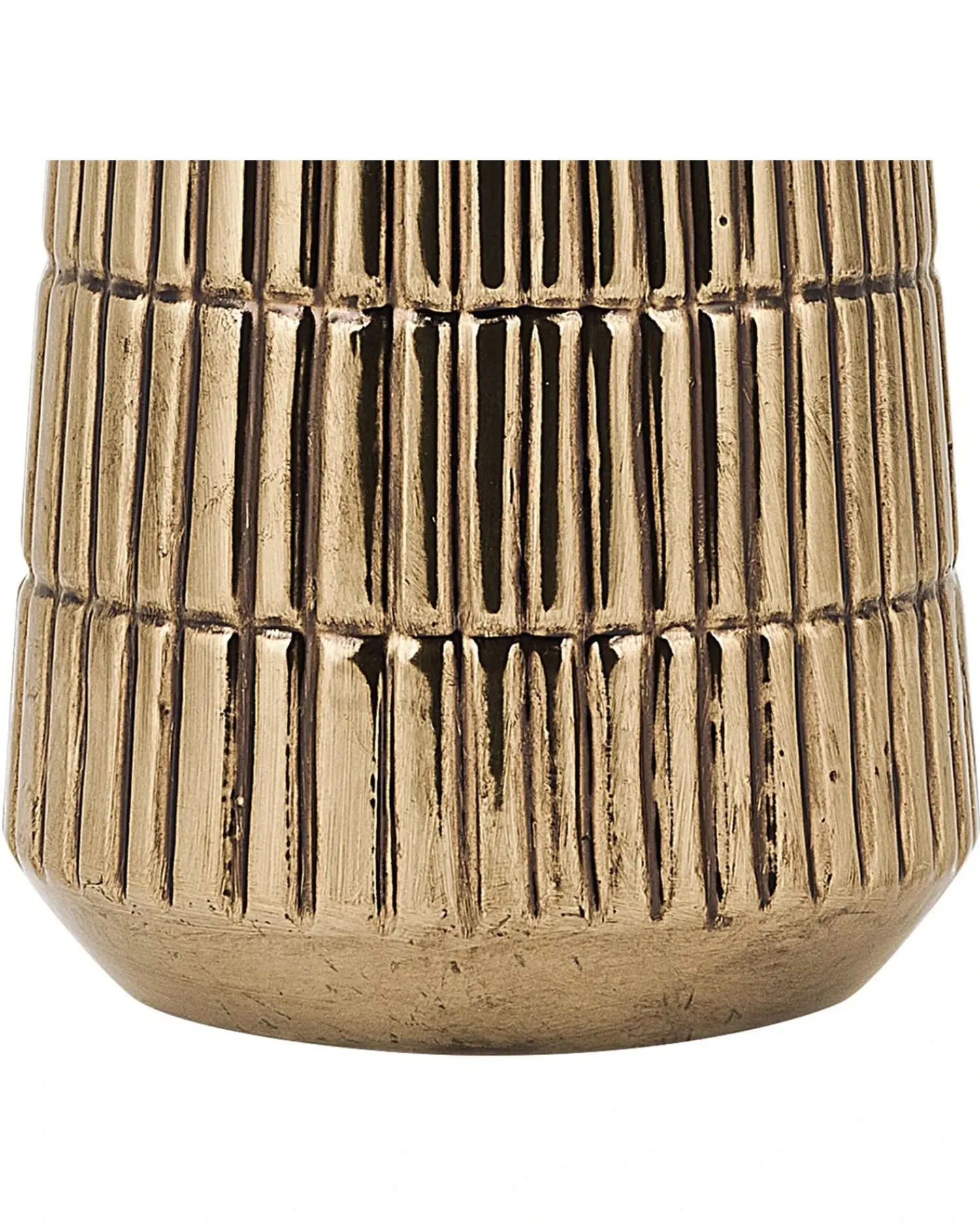 Discount Beliani Vaso decorativo QANAWAT Gres porcellanato 22 cm Oro