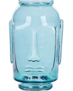 Discount Beliani Vaso decorativo SAMBAR Vetro 31 cm Blu