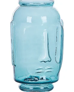 Discount Beliani Vaso decorativo SAMBAR Vetro 31 cm Blu