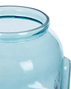 Discount Beliani Vaso decorativo SAMBAR Vetro 31 cm Blu