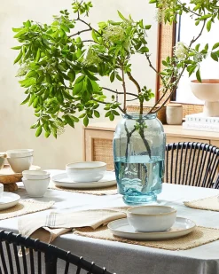 Discount Beliani Vaso decorativo SAMBAR Vetro 31 cm Blu