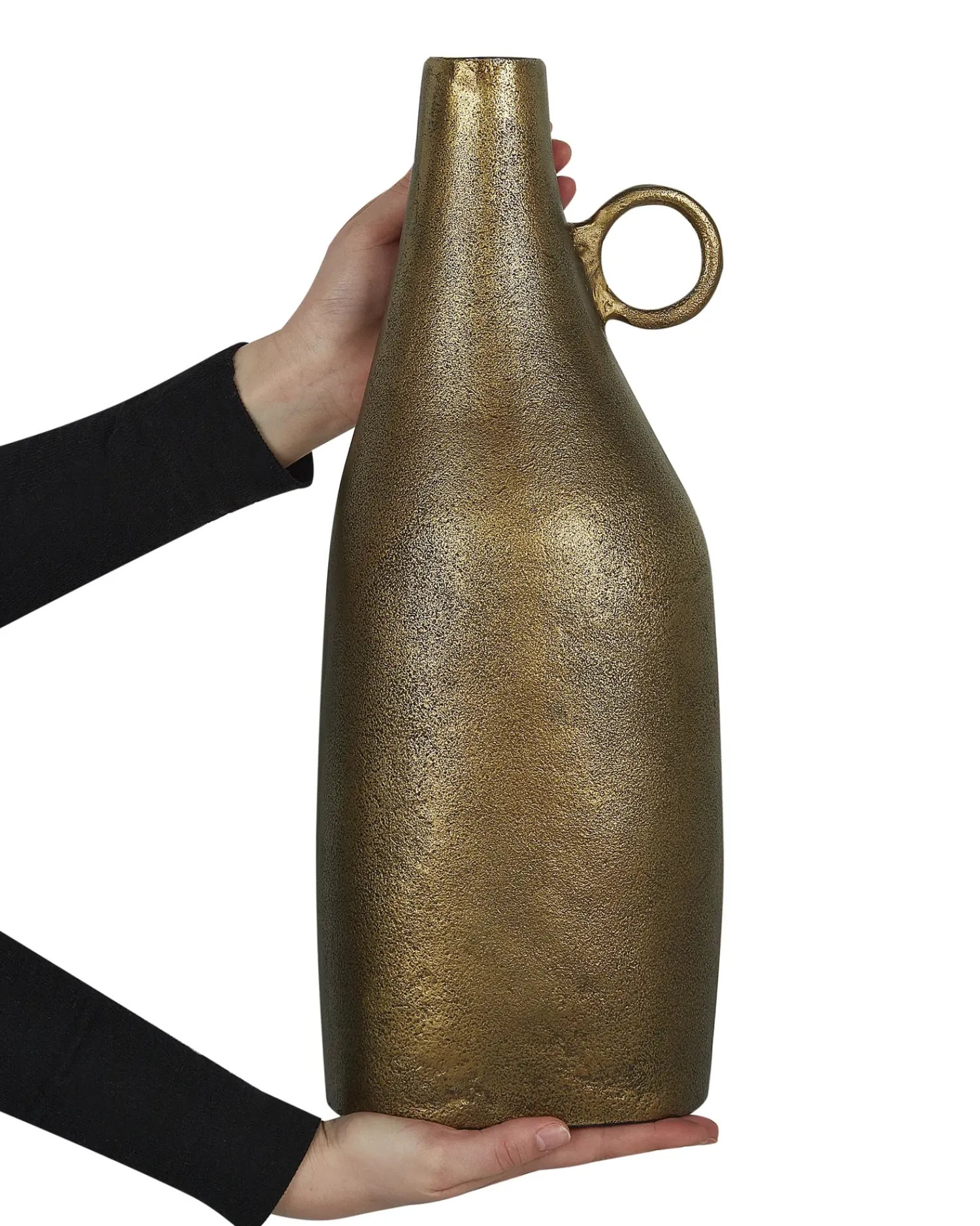 Best Beliani Vaso decorativo SAMBHAR Metallo 46 cm Ottone Oro Ottone