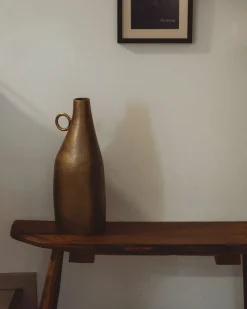 Best Beliani Vaso decorativo SAMBHAR Metallo 46 cm Ottone Oro Ottone