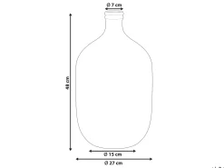 Hot Beliani Vaso decorativo SAMOSA Vetro 48 cm Turchese Blu