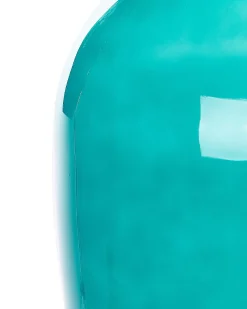 Hot Beliani Vaso decorativo SAMOSA Vetro 48 cm Turchese Blu