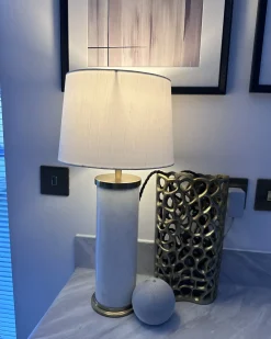 Discount Beliani Vaso decorativo SANCHI Metallo 33 cm Oro